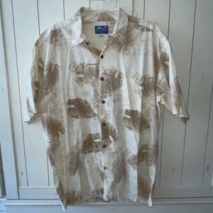 Hawaiian Moon  Vintage  Aloha Shirt Size XLarge Handcrafted In Hawaii